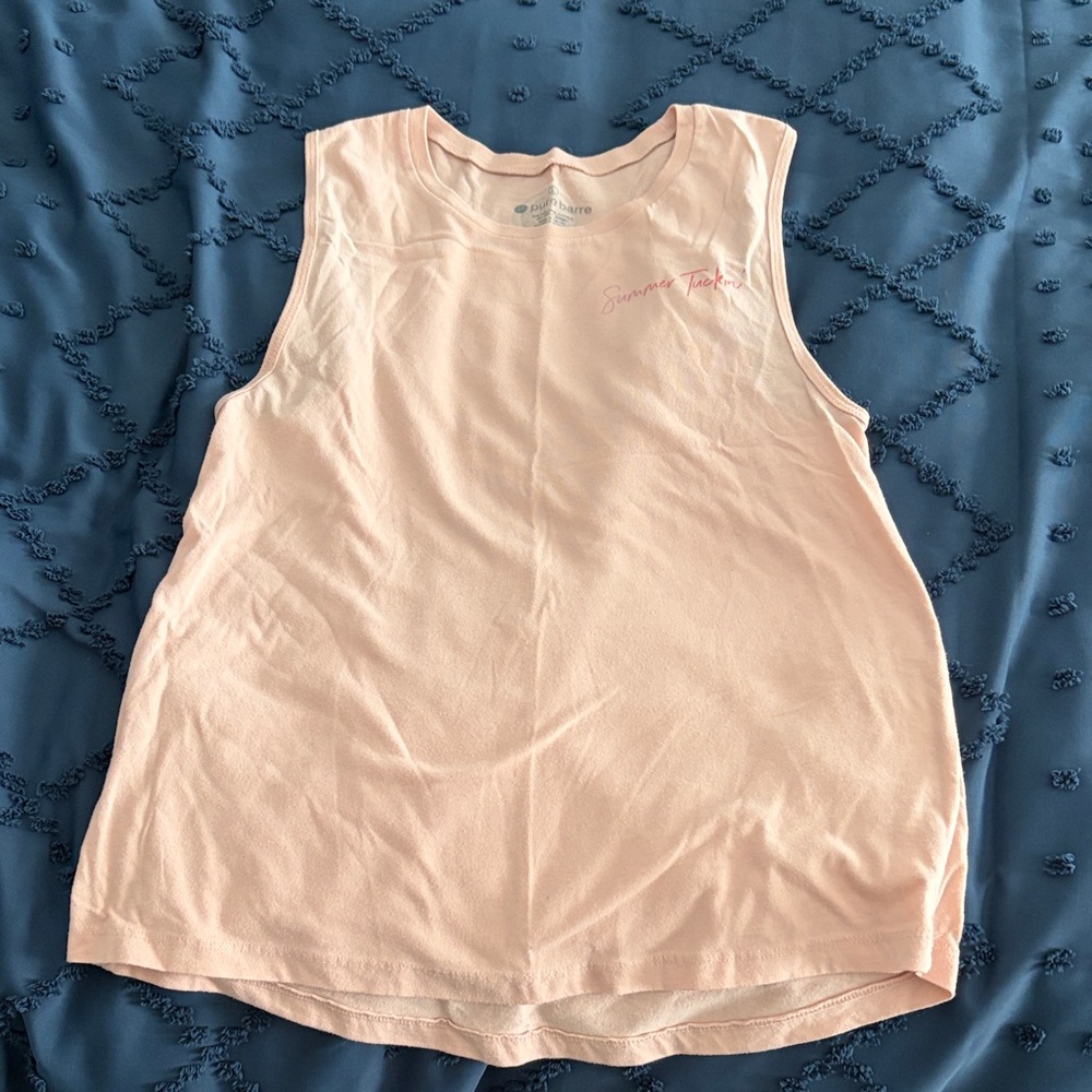 Pure Barre Blush Sleeveless Tee